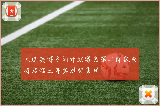 大连英博冬训计划曝光第二阶段或将启程土耳其进行集训